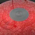 Red Vinyl with etching